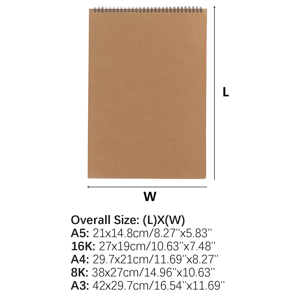 Blank Hardcover Sketchbook Portrait Painting Drawing Notebook Kraft Paper Spiral Notebook Art School 30 Sheets A5/16K/A4/8K/A3
Blank Hardcover Sketchbook Portrait Painting Drawing Notebook Kraft Paper Spiral Notebook Art School 30 Sheets A5/16K/A4/8K/A3