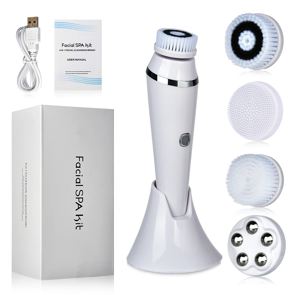4 in 1 Electric Facial Brush Sonic Face Cleaning Tool Exfoliating Facial SPA Brush Kit Skin Beauty Machine dropshipping
4 in 1 Electric Facial Brush Sonic Face Cleaning Tool Exfoliating Facial SPA Brush Kit Skin Beauty Machine dropshipping