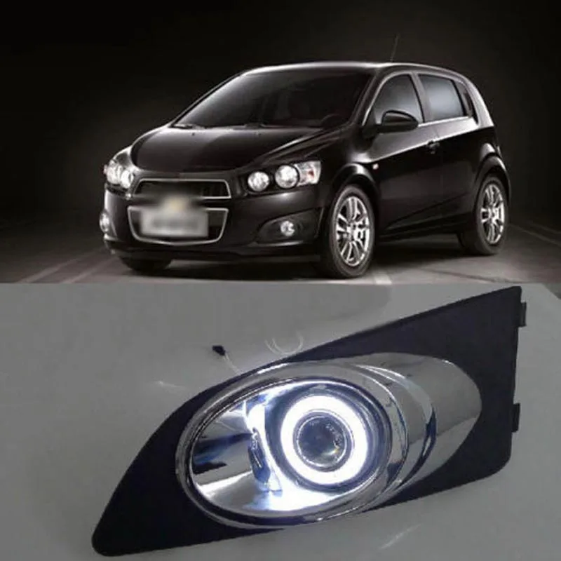 LED COB Angel Eye Rings Front Projector Lens Fog Lights Assembled Lamp Bumper Replacement Cover Fit For Chevrolet Aveo
LED COB Angel Eye Rings Front Projector Lens Fog Lights Assembled Lamp Bumper Replacement Cover Fit For Chevrolet Aveo