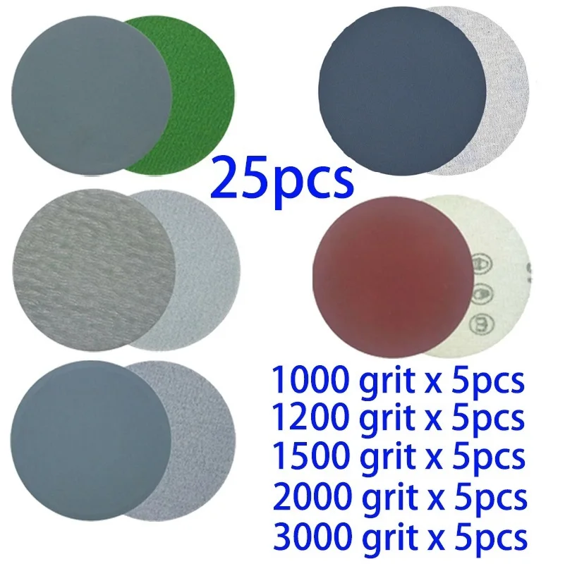 25pcs 3 Inch Wet/Dry Sanding Disc 75mm Hook&Loop Sandpaper 1000-3000 Grit Waterproof Sandpaper New
25pcs 3 Inch Wet/Dry Sanding Disc 75mm Hook&Loop Sandpaper 1000-3000 Grit Waterproof Sandpaper New