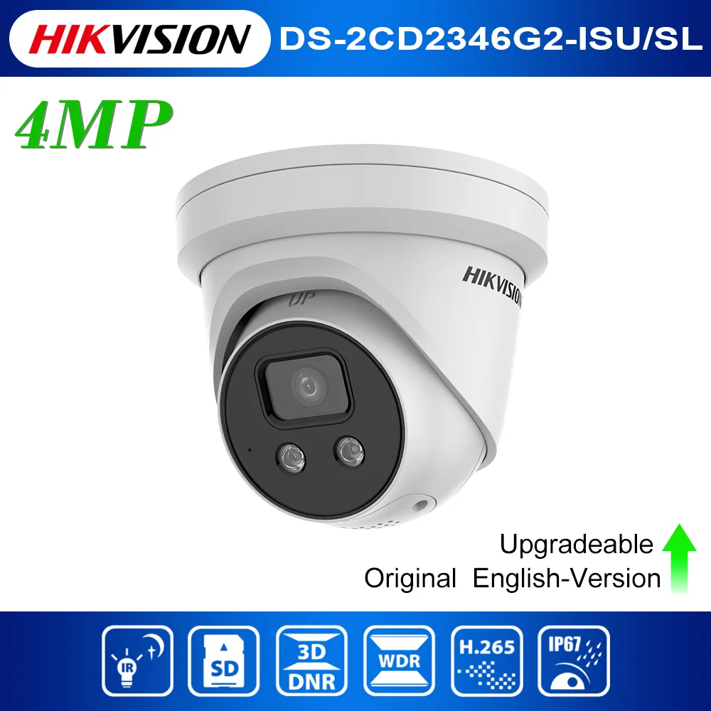Original Hikvision 4MP DS-2CD2346G2-ISU/SL POE IR Built-in Mic AcuSense IPC Fixed Turret Network Camera
Original Hikvision 4MP DS-2CD2346G2-ISU/SL POE IR Built-in Mic AcuSense IPC Fixed Turret Network Camera