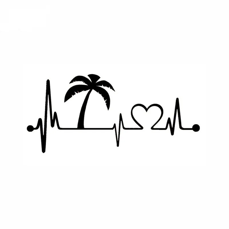 Palm Tree Heartbeat Lifeline Vacation Funny Vinyl Decal Sticker Car Stickers Window 8x3.7cm 
Palm Tree Heartbeat Lifeline Vacation Funny Vinyl Decal Sticker Car Stickers Window 8x3.7cm