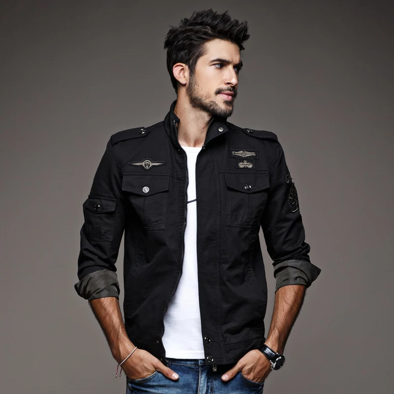 2021 Brand Spring Autumn 100% Cotton Men Casual Cargo Jackets Pockets Military Army Outerwear Jacket Bomber Patch Plus Size
2021 Brand Spring Autumn 100% Cotton Men Casual Cargo Jackets Pockets Military Army Outerwear Jacket Bomber Patch Plus Size
