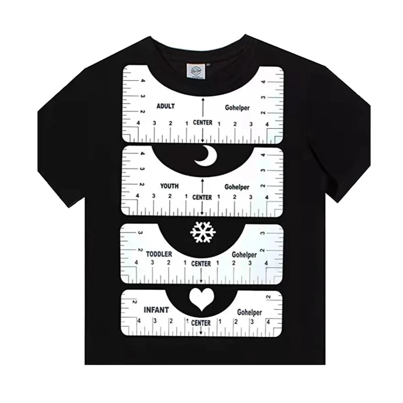 4Pcs T-Shirt Alignment Ruler Craft Ruler with Guide Tool for Fashion Design Drawing Template Adult Youth Toddler Sewing Tools
4Pcs T-Shirt Alignment Ruler Craft Ruler with Guide Tool for Fashion Design Drawing Template Adult Youth Toddler Sewing Tools