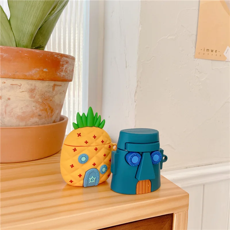 Bluetooth Earphone Case for Airpods 1 2 Pro Cute Silicone Accessories Protective Cover with Keychain Pineapple Octopus House
Bluetooth Earphone Case for Airpods 1 2 Pro Cute Silicone Accessories Protective Cover with Keychain Pineapple Octopus House