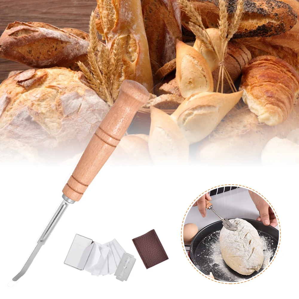 Dough Bisecting Knife French Stick Cutting Knife Wooden Handle Arc Cutting Knife Stainless Steel Bread Trimming Knife
Dough Bisecting Knife French Stick Cutting Knife Wooden Handle Arc Cutting Knife Stainless Steel Bread Trimming Knife