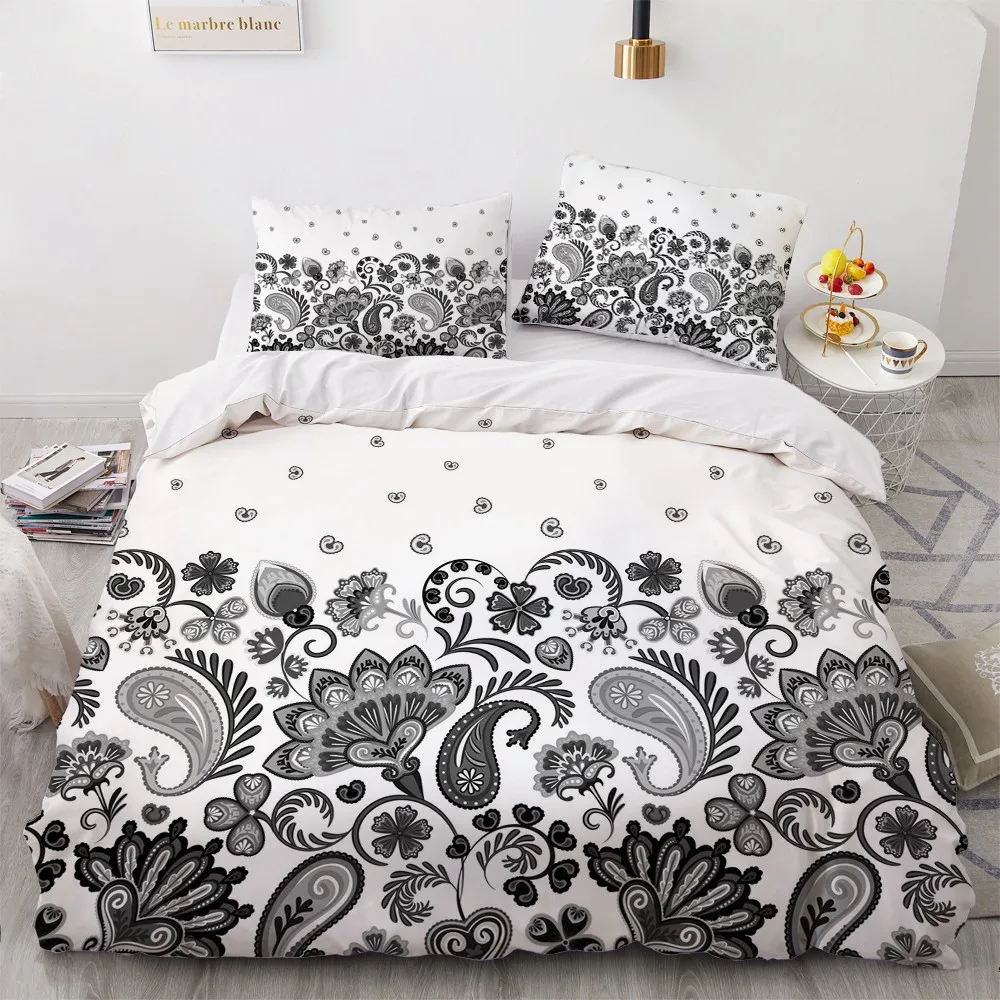 3D Bedding Sets Simple Comforter Bed Linen Pillowcase King Queen Flower Design Printed Black Flower Duvet Quilt Cover Set
3D Bedding Sets Simple Comforter Bed Linen Pillowcase King Queen Flower Design Printed Black Flower Duvet Quilt Cover Set
