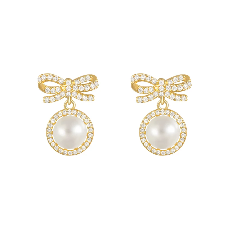 2020 New Simple Bow Pearl Pendant Dangle Earrings Fashion Korean Jewelry For Woman Wedding Party Girl's Luxury Unusual Earrings
2020 New Simple Bow Pearl Pendant Dangle Earrings Fashion Korean Jewelry For Woman Wedding Party Girl's Luxury Unusual Earrings
