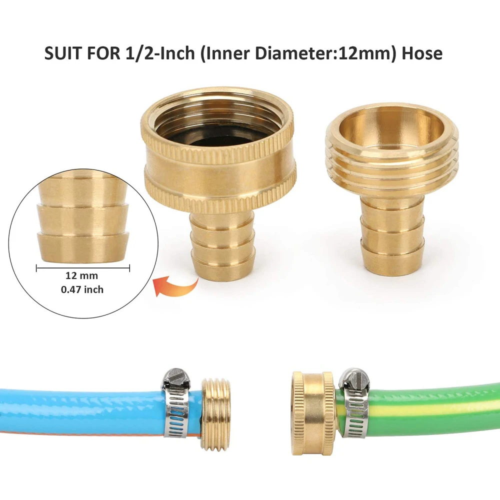 Garden Hose Solid Brass Mender Repair Kit Home Suitable For Standard 1/2 Inch Tools 4 Sets With Clamp Connector Patcher
Garden Hose Solid Brass Mender Repair Kit Home Suitable For Standard 1/2 Inch Tools 4 Sets With Clamp Connector Patcher