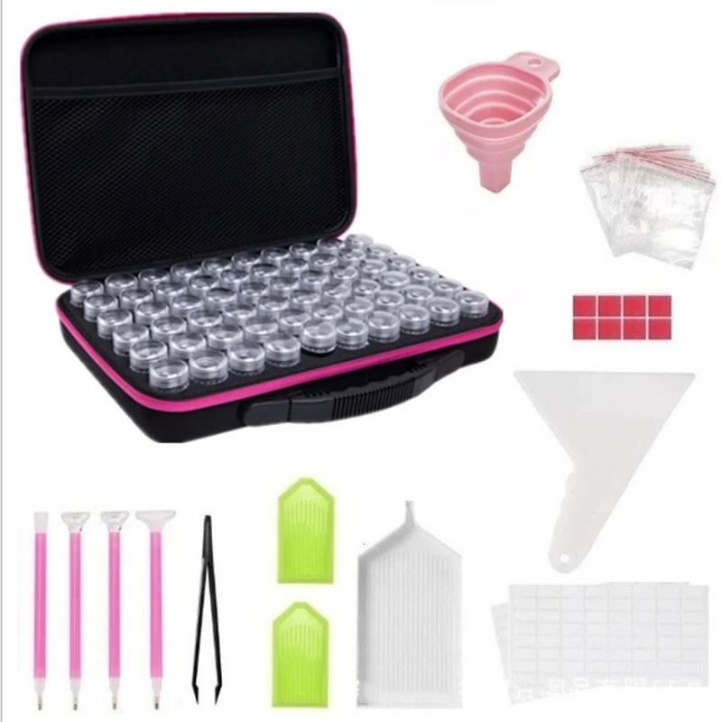 60 Cells Dismountable Diamond Painting Embroidery Accessories Tools Set Storage Container Box Carrying Case
60 Cells Dismountable Diamond Painting Embroidery Accessories Tools Set Storage Container Box Carrying Case