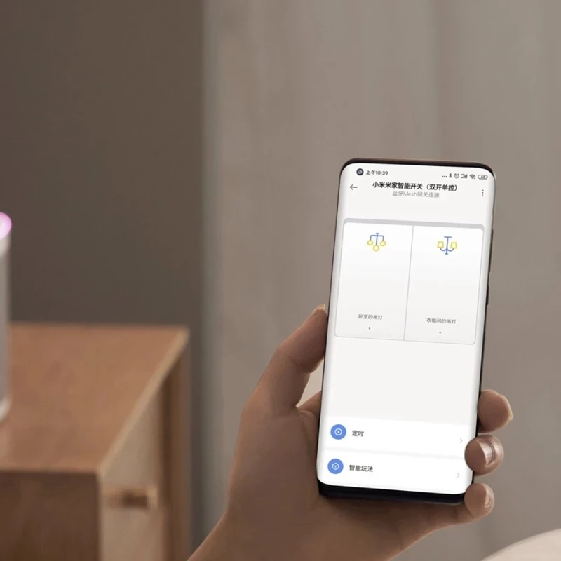 Умный настенный выключатель Xiaomi Mijia с одной двойной кнопкой работает шлюзом BLE Mesh