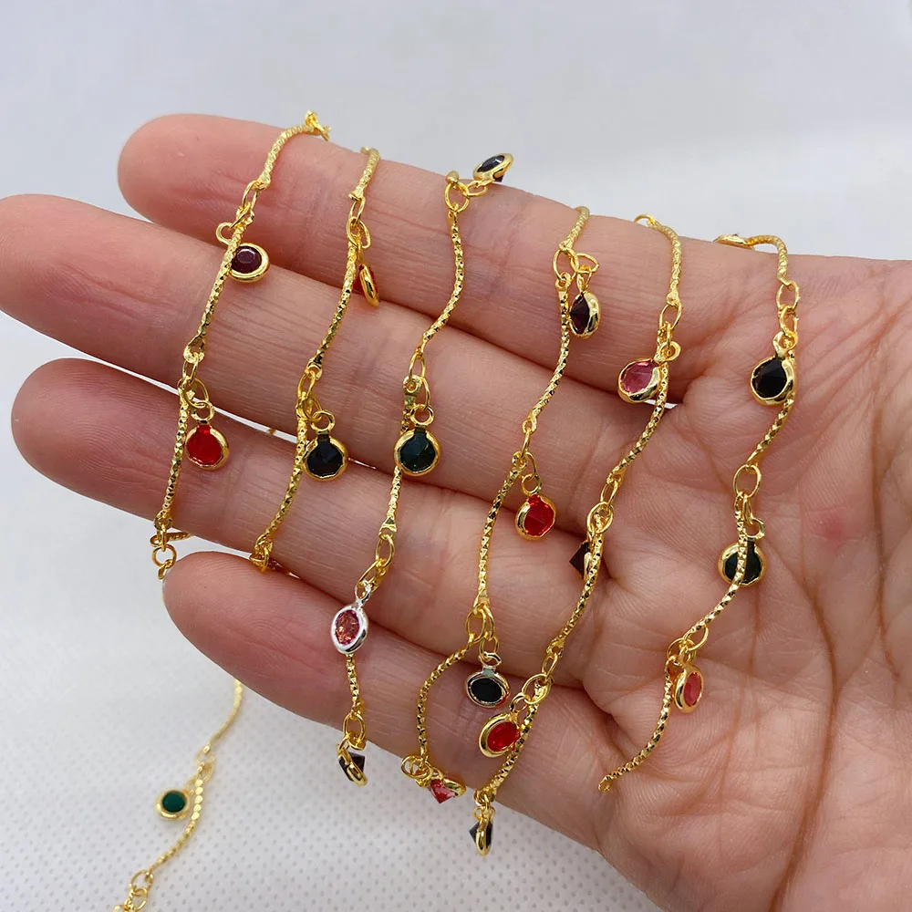Metal Copper Chain with Colored Glass Pendant Decoration Chain Wholesale Can Be DIY Fashion Charm Earrings Jewelry Accessories
Metal Copper Chain with Colored Glass Pendant Decoration Chain Wholesale Can Be DIY Fashion Charm Earrings Jewelry Accessories