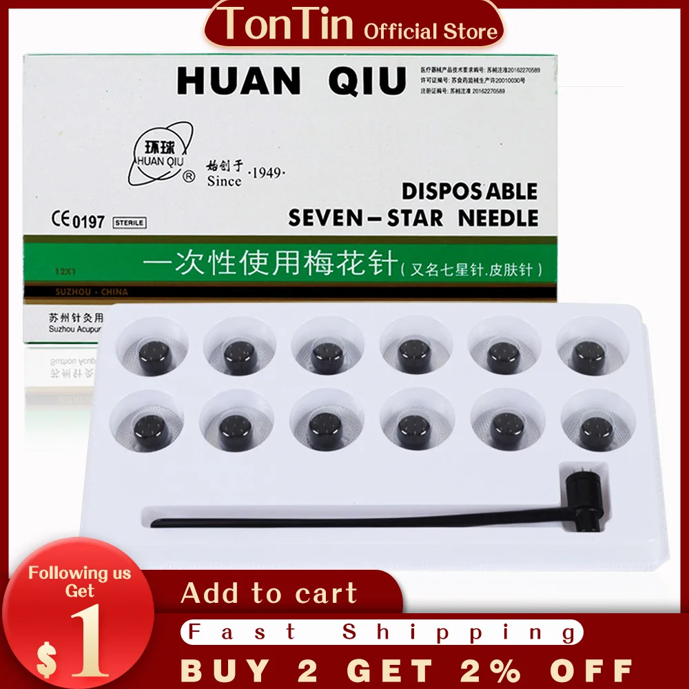 Plum needle therapy Relieve dysmenorrhea insomnia Sterile seven star plum blossom skin needles with double heads
Plum needle therapy Relieve dysmenorrhea insomnia Sterile seven star plum blossom skin needles with double heads
