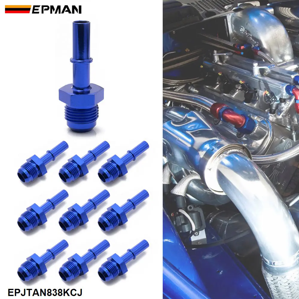 EPMAN 10PCS 8AN AN8 Fuel Adapter Fitting To 3/8" Male Quick Connect LS Blue EPJTAN838KCJ
EPMAN 10PCS 8AN AN8 Fuel Adapter Fitting To 3/8" Male Quick Connect LS Blue EPJTAN838KCJ