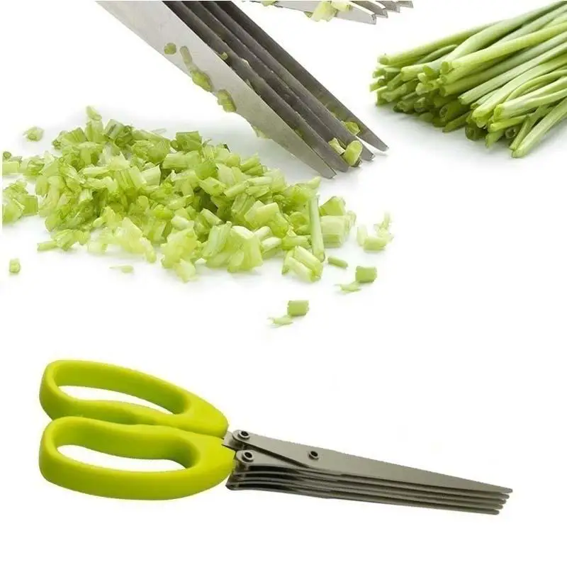 1pcs 5-layer stainless steel kitchen scissors, 15 cm long, for cutting shallot and rosemary, chopping tool
1pcs 5-layer stainless steel kitchen scissors, 15 cm long, for cutting shallot and rosemary, chopping tool