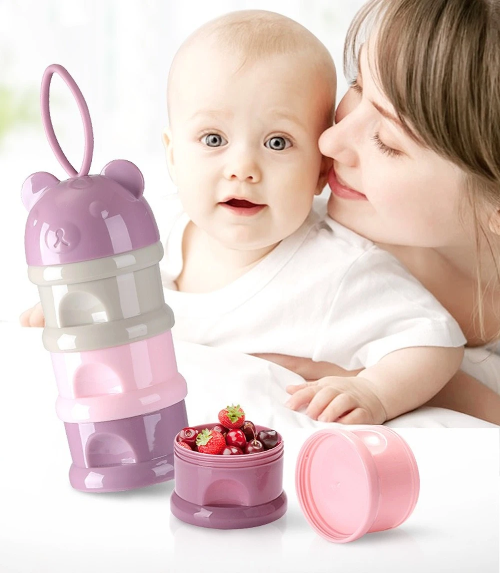 3/4-layers Bear Style Portable Baby Food Storage Box Essential Cereal Cartoon Cute Infant Milk Powder Box Toddle Snack Container
3/4-layers Bear Style Portable Baby Food Storage Box Essential Cereal Cartoon Cute Infant Milk Powder Box Toddle Snack Container