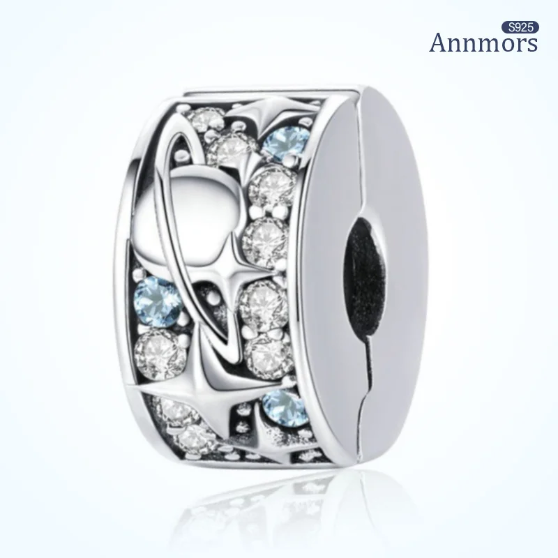 Fixed Clip Charm Prevent Run Fit Pandora Bracelet Original Moon Star Blue Zircon Metal Silver Plated Charm Position Buckle
Fixed Clip Charm Prevent Run Fit Pandora Bracelet Original Moon Star Blue Zircon Metal Silver Plated Charm Position Buckle