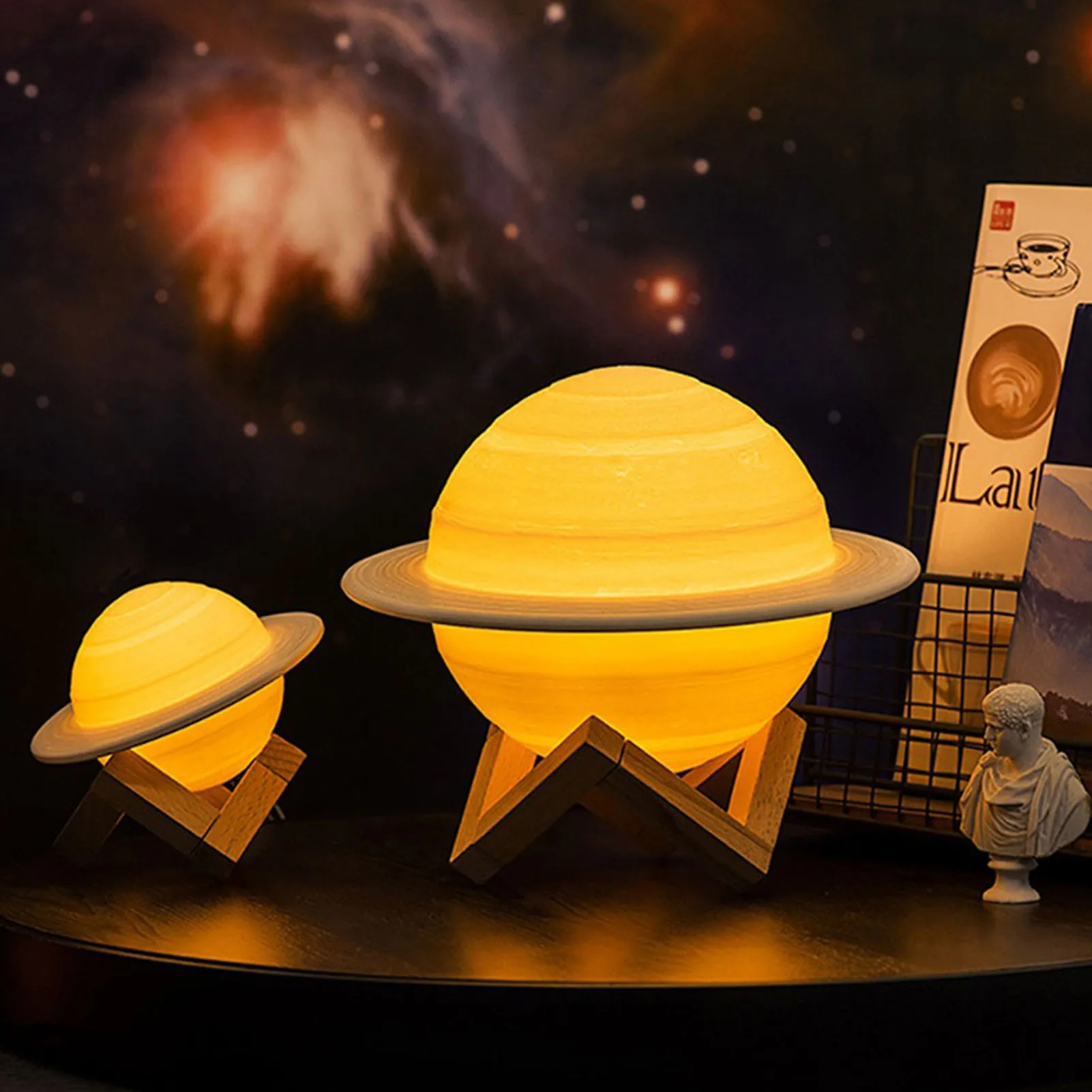 Creativity 3D Print Saturn Moon Lamp Bedside Lamp Touch Control USB Charged Night Light Kids Gifts Home Decoration
Creativity 3D Print Saturn Moon Lamp Bedside Lamp Touch Control USB Charged Night Light Kids Gifts Home Decoration