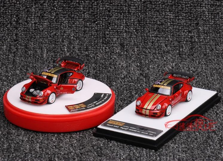 

PGM 1:64 Diecast Model Car Fully Opened China Red Color Collection RWB 911 964 LBWK Gift Stocks Collection Toy Figure