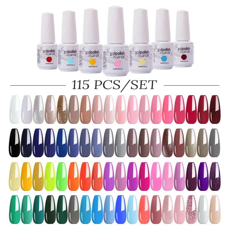 Arte Clavo 8ml Gel Nail Color Set 115 Bottle/Kit Hybrid Varnish Red Green LED UV Soak Off Nail Art Manicure Wholesale Polish Gel
Arte Clavo 8ml Gel Nail Color Set 115 Bottle/Kit Hybrid Varnish Red Green LED UV Soak Off Nail Art Manicure Wholesale Polish Gel