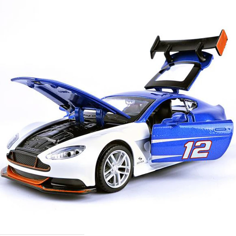 1:32 Alloy Car GT-3 Model Super Sports Simulation Diecast Toy Children Sound and Light Pull Back Gift | Игрушки и хобби
