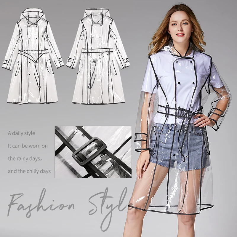Fashion Transparent Soft Raincoat Bag Belt Long Performance EVA Play Water Suit Adult Student Male and Female Couple Coat 5YY102
Fashion Transparent Soft Raincoat Bag Belt Long Performance EVA Play Water Suit Adult Student Male and Female Couple Coat 5YY102