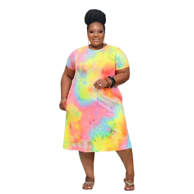 Summer African Plus Size Women's Tie-dye Plus Size Mid-length Dress Nightclub Party Bandage Street Dress Plus Size Ruched Dress
Summer African Plus Size Women's Tie-dye Plus Size Mid-length Dress Nightclub Party Bandage Street Dress Plus Size Ruched Dress