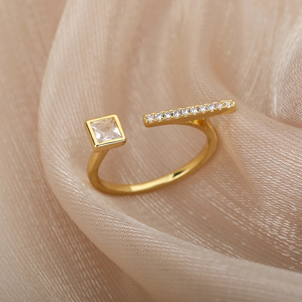 Square Rings For Women Girl Stainless Steel Geometry Adjustable Opening Ring Finger Accessories Jewelry Gift Bijoux Femme
Square Rings For Women Girl Stainless Steel Geometry Adjustable Opening Ring Finger Accessories Jewelry Gift Bijoux Femme