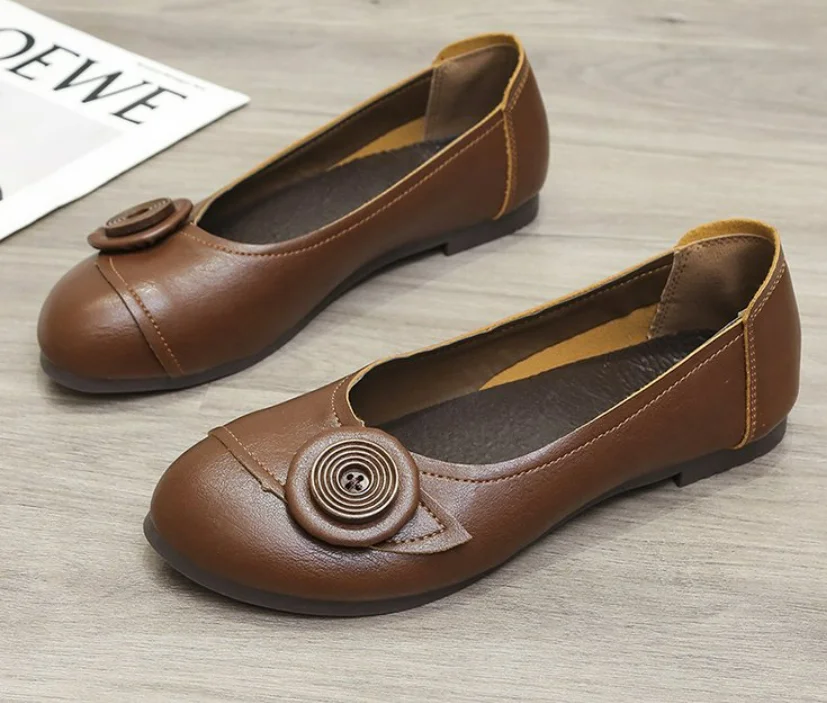 New Spring Round Head Retro Leather Shoes Fashion Casual Shoes Elegant Soft Comfort Women Flat Shoes
New Spring Round Head Retro Leather Shoes Fashion Casual Shoes Elegant Soft Comfort Women Flat Shoes