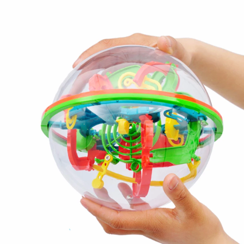 

100 Step 3D головоломка шар Волшебный интеллект шар лабиринт сфера шар игрушки сложные барьеры игра тестер мозга тренировка баланса