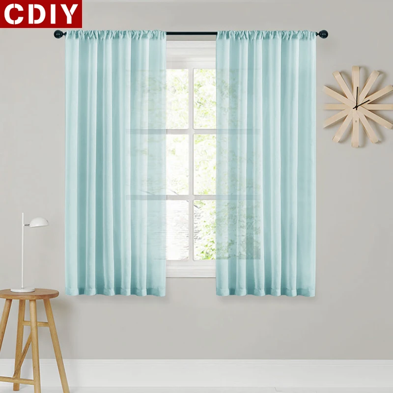 Sheer Short Curtains for Kitchen Half Window Living Room Modern Solid Voile Curtain Bedroom Home Decoration Roman Tulle Drapes
Sheer Short Curtains for Kitchen Half Window Living Room Modern Solid Voile Curtain Bedroom Home Decoration Roman Tulle Drapes