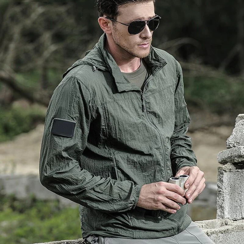 Quick Dry Skin Jackets Men Outwear Thin Sunscreen Breathable Windbreaker Waterproof Military Tactical Jacket Skin Coats Clothing
Quick Dry Skin Jackets Men Outwear Thin Sunscreen Breathable Windbreaker Waterproof Military Tactical Jacket Skin Coats Clothing