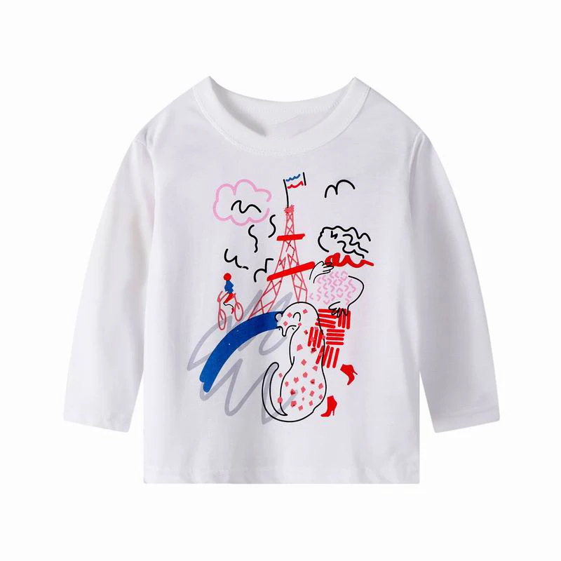 Jumping Meters Fashin Girls Spring Autumn Cotton Toddler Baby Graffiti Pattern Tops Long Sleeve T-Shirt Casual White Clothing
Jumping Meters Fashin Girls Spring Autumn Cotton Toddler Baby Graffiti Pattern Tops Long Sleeve T-Shirt Casual White Clothing