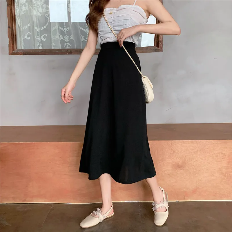 Mazefeng 2020 Women Vintage Solid Long Skirts Female Summer Mid-Calf A-line Skirts Women Korean Skirt Preppy Style Waist High
Mazefeng 2020 Women Vintage Solid Long Skirts Female Summer Mid-Calf A-line Skirts Women Korean Skirt Preppy Style Waist High