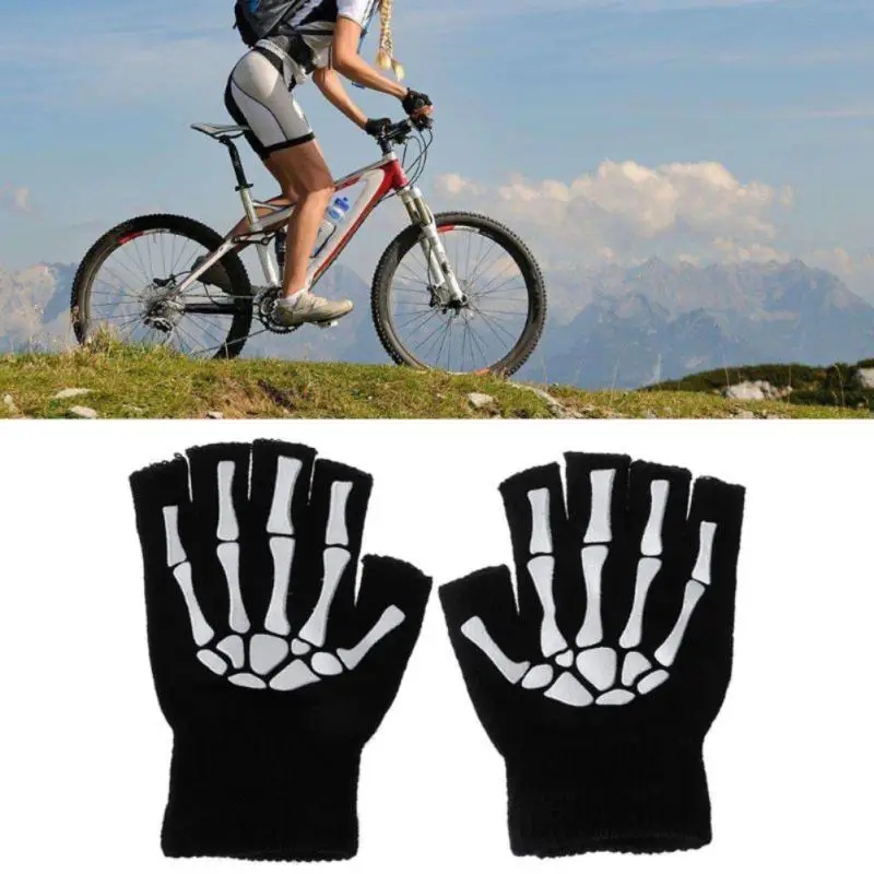 1 pair Skull Bone Half Finger Gloves Non-slip Warm Knitting Fingerless Gloves Outdoor Sports Cycling Gloves Cycling Equipment
1 pair Skull Bone Half Finger Gloves Non-slip Warm Knitting Fingerless Gloves Outdoor Sports Cycling Gloves Cycling Equipment
