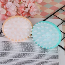 1PC Silicone Scalp Massage Brush Washing Comb Mini Head Meridian Massage Wide Tooth Handheld Comb