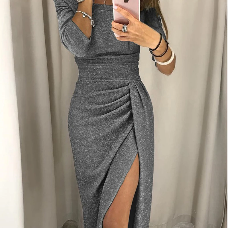 Off Shoulder Long Party Dress for Women Elegant Slash Neck High Waist Sexy Club Maxi Dresses Autumn Winter 2021 Bling Robe
Off Shoulder Long Party Dress for Women Elegant Slash Neck High Waist Sexy Club Maxi Dresses Autumn Winter 2021 Bling Robe