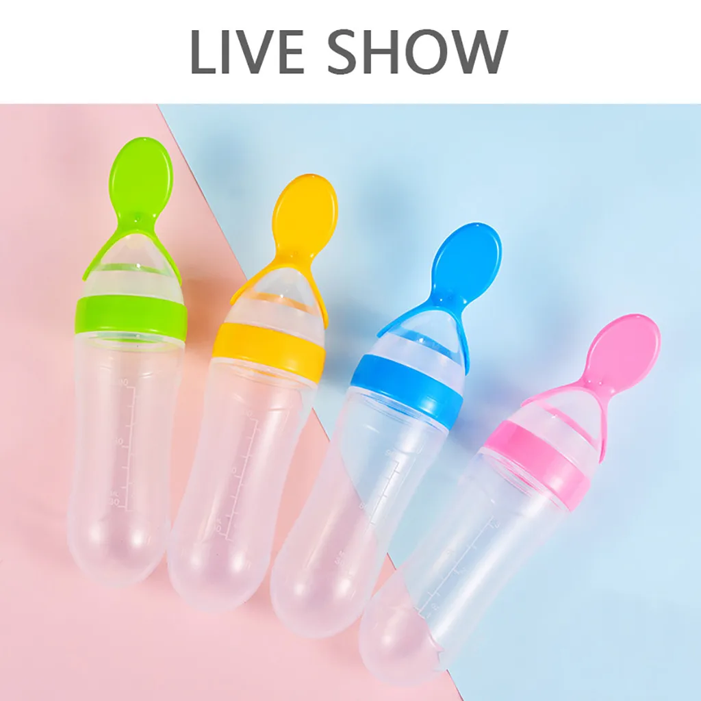 1Pcs Baby Rice Paste Bottle with Spoon Feeder Food Grade Silicone Baby Feeding Bottle with Squeeze Feeding Spoon for Newborn
1Pcs Baby Rice Paste Bottle with Spoon Feeder Food Grade Silicone Baby Feeding Bottle with Squeeze Feeding Spoon for Newborn