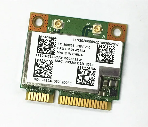For BROADCOM BCM943228HMB 04W3764 for Bluetooth-compatible 4.0 For Lenovo E130 E135 E330 E335 E530 E535 E430 E435 S430 B430
For BROADCOM BCM943228HMB 04W3764 for Bluetooth-compatible 4.0 For Lenovo E130 E135 E330 E335 E530 E535 E430 E435 S430 B430