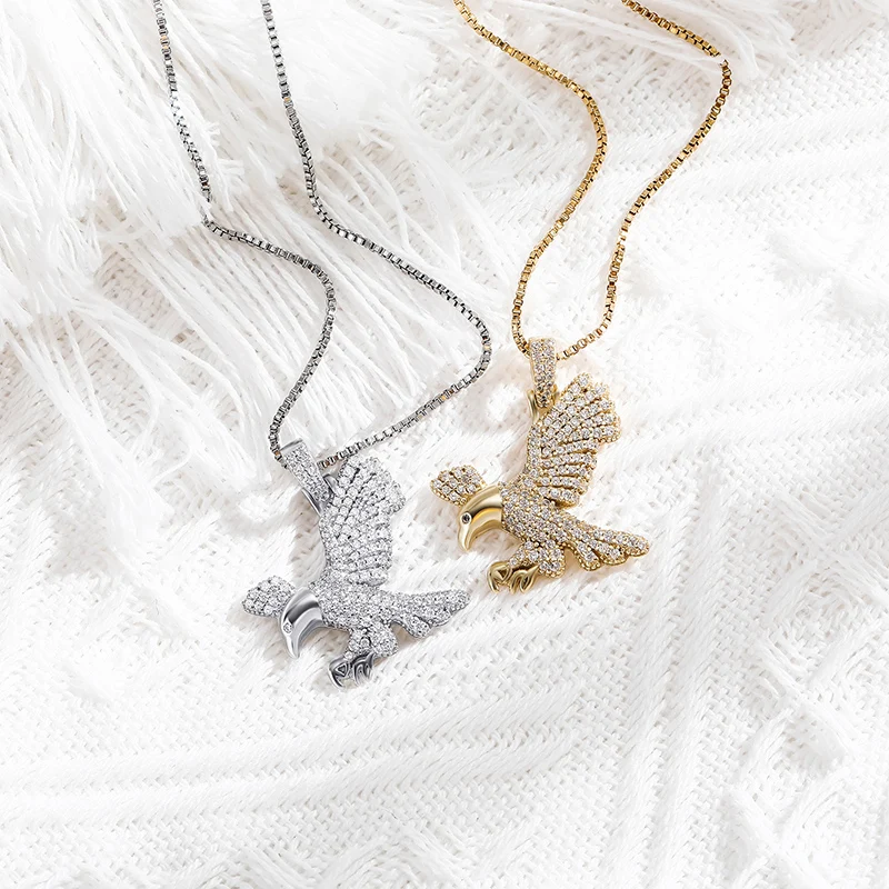 Solid S925 Sterling Silver Bling Ice Out Eagle Falcon Hawk Pendants Necklaces for Women Charm Jewelry Drop Shipping
Solid S925 Sterling Silver Bling Ice Out Eagle Falcon Hawk Pendants Necklaces for Women Charm Jewelry Drop Shipping