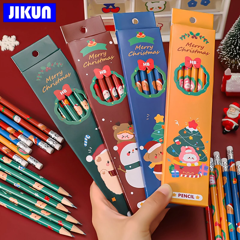 Рождественские карандаши для детей-JIKUN, 6 шт., для студентов HB, с ластиком, подарок на Рождество
Рождественские карандаши для детей-JIKUN, 6 шт., для студентов HB, с ластиком, подарок на Рождество