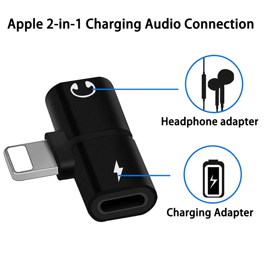 RU сток 2 в 1 для iPhone XR Аудио зарядки двойной адаптер сплиттер кабель Lightning Jack