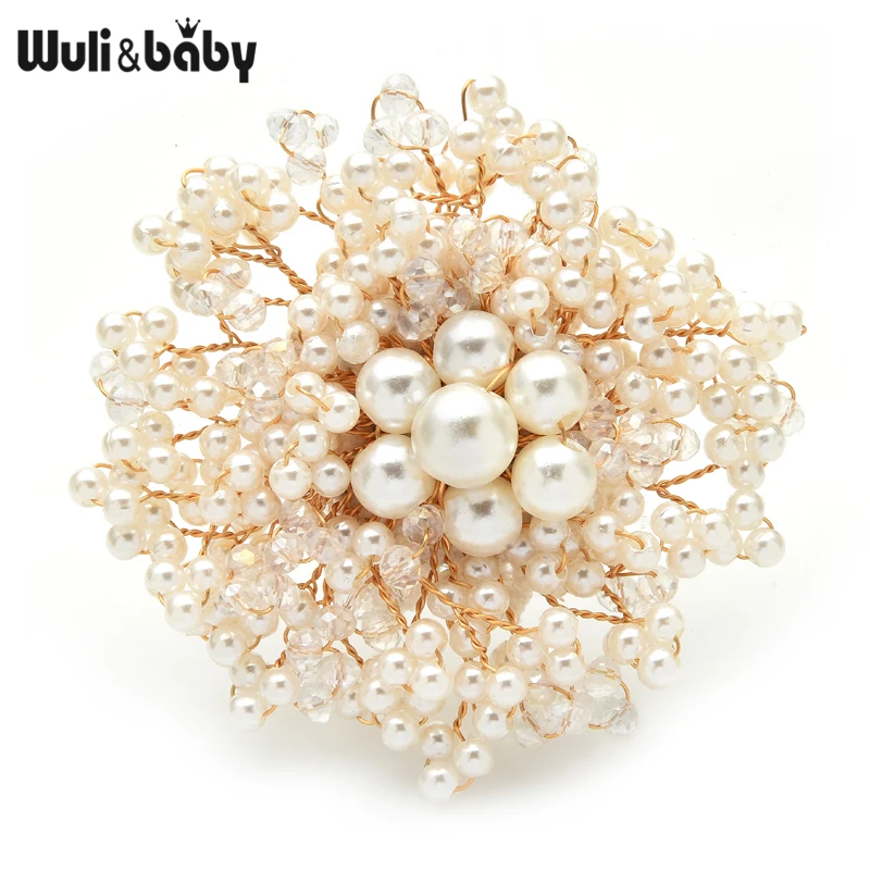 Wuli&baby Handmade Full Pearl Flower Brooch Pins Luxury Women Sweater and Coat- Brooches 2021 New Year Jewelry Gift
Wuli&baby Handmade Full Pearl Flower Brooch Pins Luxury Women Sweater and Coat- Brooches 2021 New Year Jewelry Gift