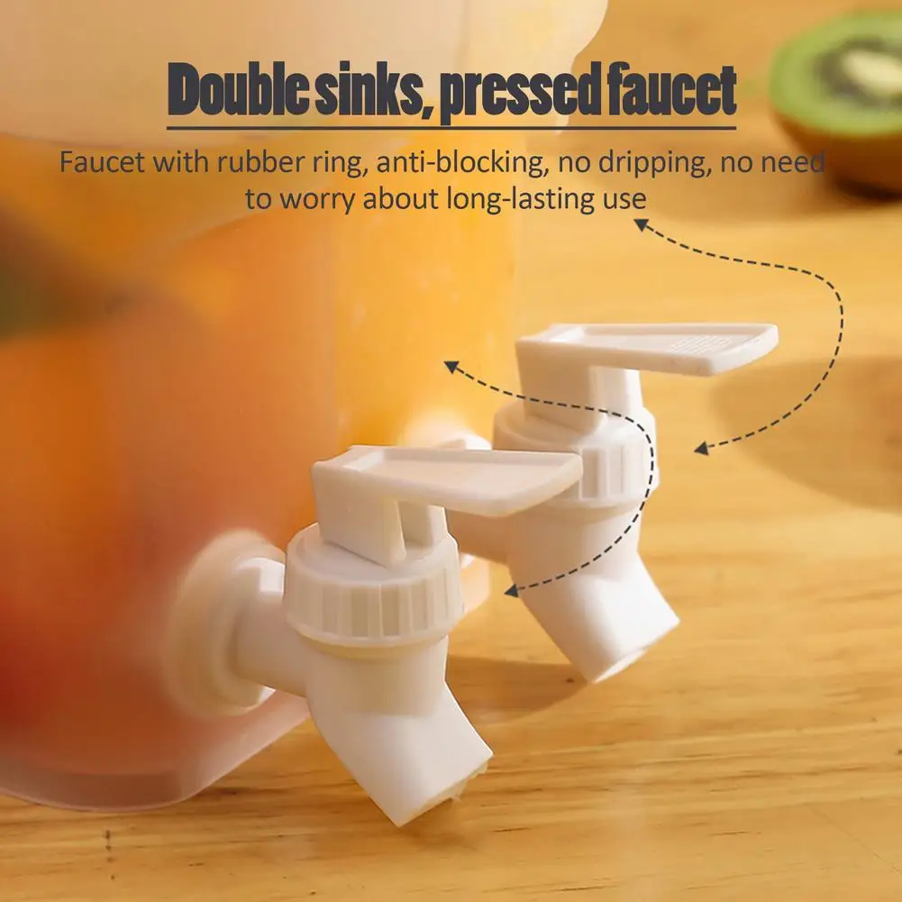 3.5L Double Faucet Kettle Large Capacity Cold Kettle Lemonade Bottle Refrigerator Cool Bucket Ice Kettle Juice Teapot
3.5L Double Faucet Kettle Large Capacity Cold Kettle Lemonade Bottle Refrigerator Cool Bucket Ice Kettle Juice Teapot