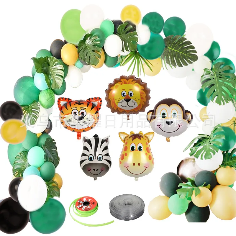 Jungle Safari Happy Birthday Decoration Banner with Palm Leaves Latex Balloons Forest Animal for Boy Birthday
Jungle Safari Happy Birthday Decoration Banner with Palm Leaves Latex Balloons Forest Animal for Boy Birthday
