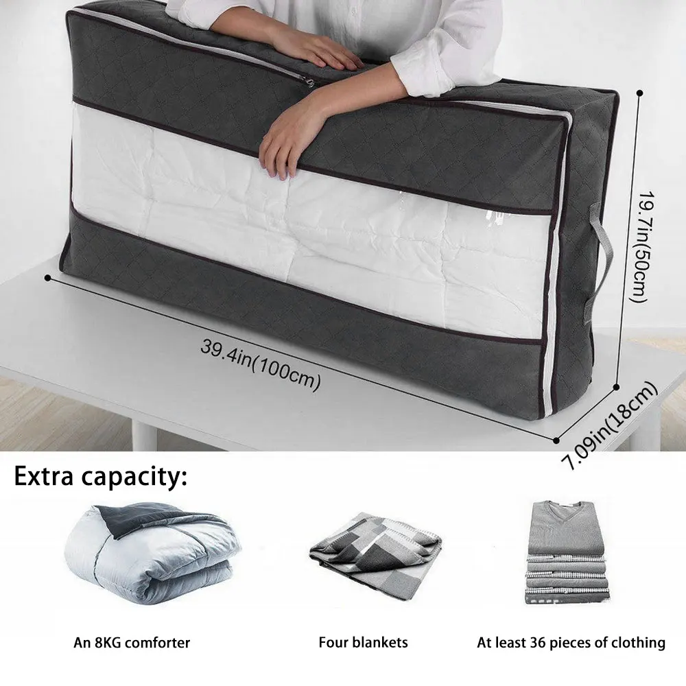 Underbed Storage Bag Zippered Organizer Clothes Containers Foldable Large Capacity Under Bed Bins Box with Reinforced Handles
Underbed Storage Bag Zippered Organizer Clothes Containers Foldable Large Capacity Under Bed Bins Box with Reinforced Handles
