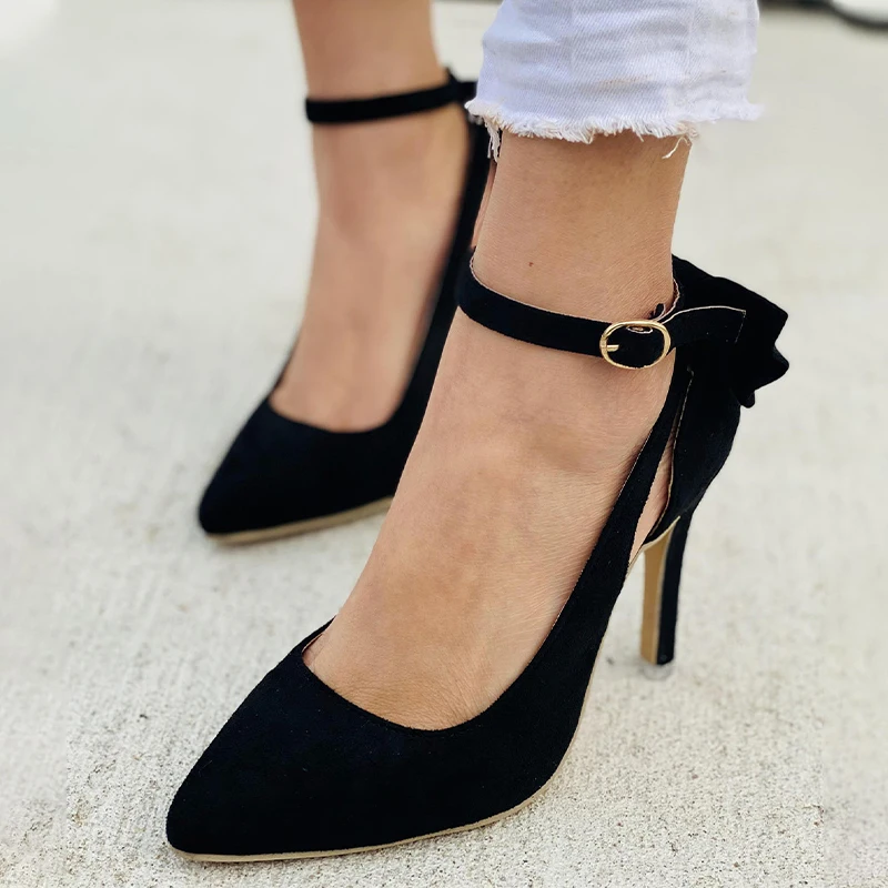 Women Buckle Sexy High Heels 2022 Big Size 43 Women's Pointed Toe Pump Woman Bowtie Footwear Ladies Thin Heel Female Party Shoes
Women Buckle Sexy High Heels 2022 Big Size 43 Women's Pointed Toe Pump Woman Bowtie Footwear Ladies Thin Heel Female Party Shoes