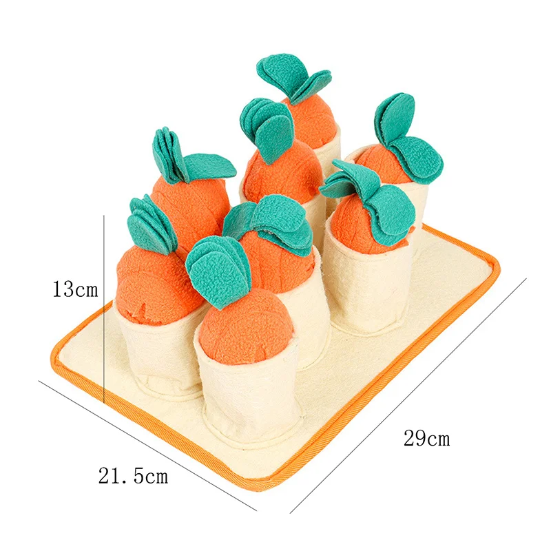 Plush Carrot Dog Toys Mat Dog Puzzle Hide Seek Food Foraging Training Slow Feeder Toys Stress Release Pet Supplies
Plush Carrot Dog Toys Mat Dog Puzzle Hide Seek Food Foraging Training Slow Feeder Toys Stress Release Pet Supplies