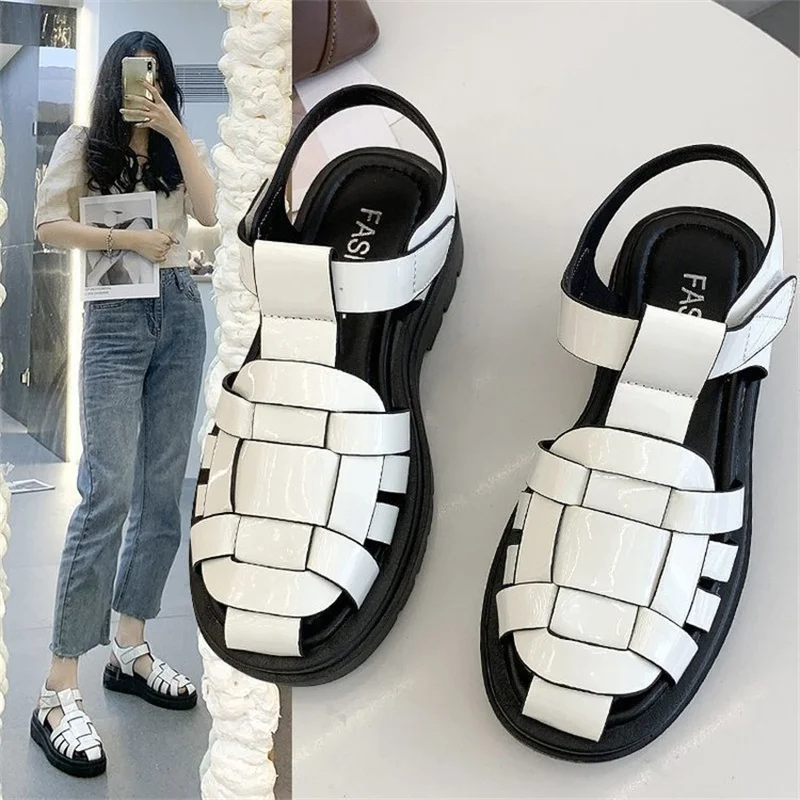 ZOELEA Women Rome Platform Sandals Female 2021 Summer New Thick Bottom White Shoes Velcro Weave Casual Student Sandals
ZOELEA Women Rome Platform Sandals Female 2021 Summer New Thick Bottom White Shoes Velcro Weave Casual Student Sandals