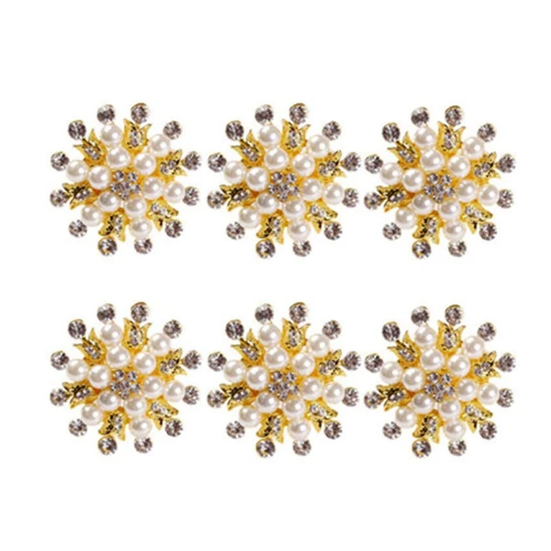 6Pcs Napkin Rings Pearls Round Flower Napkin Buckles Rhinestone Napkin Holders for Wedding Party Decor Dining Table
6Pcs Napkin Rings Pearls Round Flower Napkin Buckles Rhinestone Napkin Holders for Wedding Party Decor Dining Table